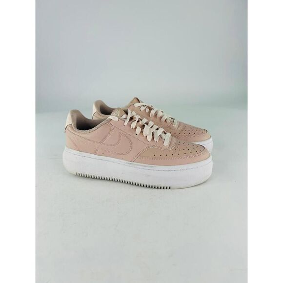 Nike Court Vision Alta Women's Shoes US 10 Tan/Pink Platform Sneakers - Picture 3 of 13